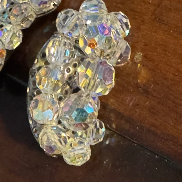 Vintage AB Crystal Bracelet and Earrings - Picture 8 of 15